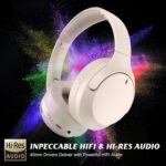 Active Noise Cancelling Headphones, Wireless Headphones, Bluetooth Headphones v5.3, CVC 8.0 Mic, 55H PlayTime, Over 28dB Noise Cancel, Hi-Fi Audio Sound Earphone, USB-C Charging, Protein Skin Ear Cups - Image 2