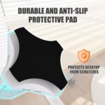 jomtown RGB Headphone Stand White and Gaming Headset Stand with 3-USB Hub, Featuring 6 LED colors + Breathing Light Mode, suitable for various places,The Ultimate Gaming Accessory for Gamer - Image 6