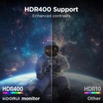 KOORUI 34-inch Curved Ultrawide WQHD 3440×1440 Gaming Monitor, 165Hz 1000R- PIP/PBP, 1ms(MPRT), HDR400, DCI-P3 95%, FreeSync Premium, 1 x DP 1.4 & 2 x HDMI 2.0, Tilt Height Swivel Adjustment, 34E6UC - Image 6