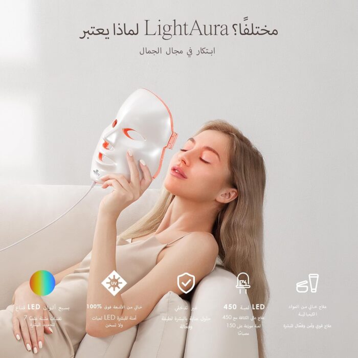 Project E Beauty Skin Rejuvenation Photon Mask | 7 Color LED Photon Light Therapy Treatment Anti-aging Wrinkles Fine Lines Tightening Facial Daily Skin Care - Image 5