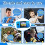 WELLST·G Handheld Game for Kids -Preloaded 220 Retro Video Games, Portable Gaming Player with Rechargeable Battery 3.0" LCD Screen, Mini Arcade Electronic Toy Gifts for Boys Girls (Blue) - Image 5