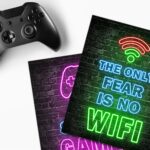 Simimi art Colorful video Game Print Video Game Themed Print Room Wall Decoration, Gamer Wall , 6PCS Controller, Gamer,Teen boy bedroom,Game Room,Kids Room,Unfamed set of 6(8"X10 - Image 3
