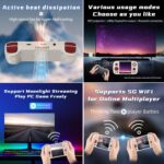 GiipGoop RG Cube Retro Game Console No Games Handheld Game Console Multi-Touch Screen Android 13 System Video Game Console 5200mAh Battery,High-Speed Fan,16 Million Color RGB Lighting(Gray) - Image 4