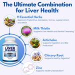 Liver Cleanse Detox & Repair Formula – 22 Herbs Support Supplement: Milk Thistle Extracts Silymarin, Beet, Artichoke, Dandelion, Chicory Root – Arazo Nutrition USA - Image 3