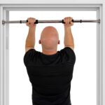 Sunny Health & Fitness Upper Body Workout Bar for Strength Training, Home Gym Exercise and Workout, Optional Doorway Chin Up Pull Up Bar & Threaded Chrome Dumbbell Bar Set - Image 5