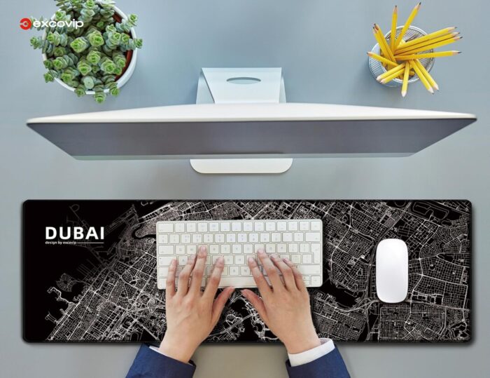 excovip Gaming Mouse Pad XL,Anti-Skid Mousepad Extended Black Large Keyboard Mouse Pad-City Road 900x300mm 0357 - Image 3