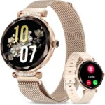 Smart Watches for Women(Answer/Make Call), 1.19" AMOED Smartwatch for Android iPhone,Fitness Tracker with 100+ Sport Modes, IP68 Waterproof, Heart Rate/Sleep/Spo2 Monitor, Activity Tracker Rose Gold