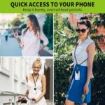 Mobile phone lanyard, universal mobile phone lanyard, with adjustable nylon neck strap, mobile phone tether belt, compatible with most smartphones, (Not including phone case)(Black) - Image 5
