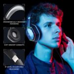 EKSA USB Gaming Headset for PC - Computer Headphones with 7.1 Surround Sound Stereo Noise Canceling Mic/Microphone RGB Light - Gaming Headphones for PS4/PS5 Console Laptop, Wired - Image 8