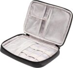 ProCase Electronics Organizer Travel Case, Tech Bag Accessories Pouch for Cords, Charger, Cables, Power Bank, Adapters,Wire -Black