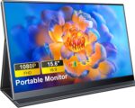 MagicRaven Portable Monitor, 15.6" 1080P Laptop Screen, Slim Lightweight Dual USB C HDMI Second Computer Gaming Display with Speakers, Travel Monitor for PS4/5 Xbox Switch MAC PC Phone