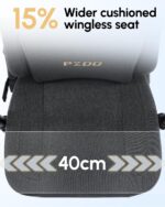 PZDO Computer Chair Fabric Gaming Chair, Ergonomic Gamer Chairs with Footrest, Cloth Gaming Chairs for Adults and Teens, Reclining PC Office Chair with Headrest & 3D Armrest, 350 lbs, (Deep-Grey) - Image 5