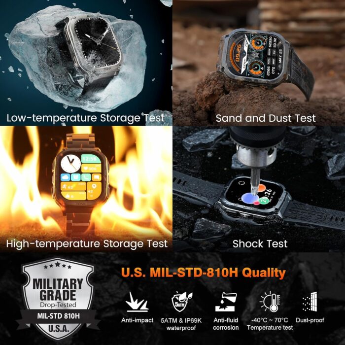 KOSPET Tank Smart Watch for Men/Women GPS, Extra-Long Battery with Bluetooth Calling, Pressure&Altitude&Compass - Image 2
