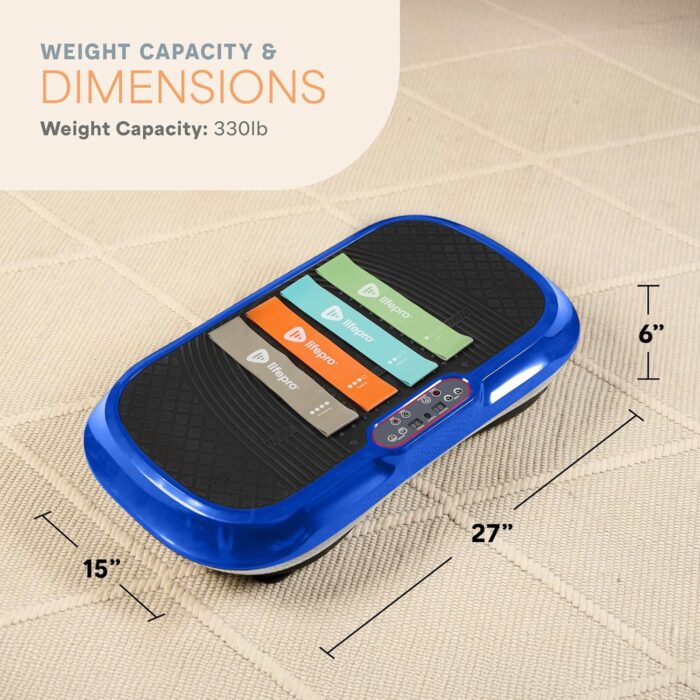 LifePro Vibration Plate Exercise Machine - Whole Body Workout Vibration Fitness Platform w/ Loop Bands - Home Training Equipment for Weight Loss & Toning - Image 6