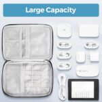 ProCase Electronics Organizer Travel Case, Tech Bag Accessories Pouch for Cords, Charger, Cables, Power Bank, Adapters,Wire -Black - Image 2