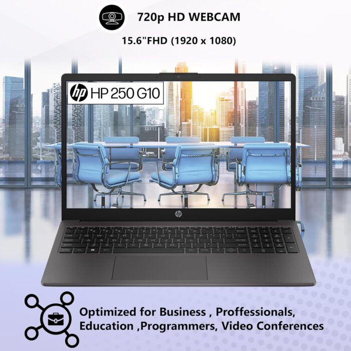 HP 250 G10 Business Laptop 15.6" FHD Display, Intel Core i5-1334U (Beats AMD Ryzen 5 7530U) 64GB RAM, 2TB PCIe SSD for Home, Student, Webcam, Numeric Keypad, Windows 11 Pro - Image 5