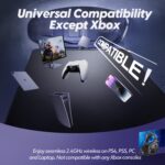 NUBWO G06 Dual Wireless Gaming Headset with Microphone for PS5, PS4, PC, Mobile, Switch: 2.4GHz Wireless + Bluetooth - 100 Hr Battery - 50mm Drivers - Orange - Image 8