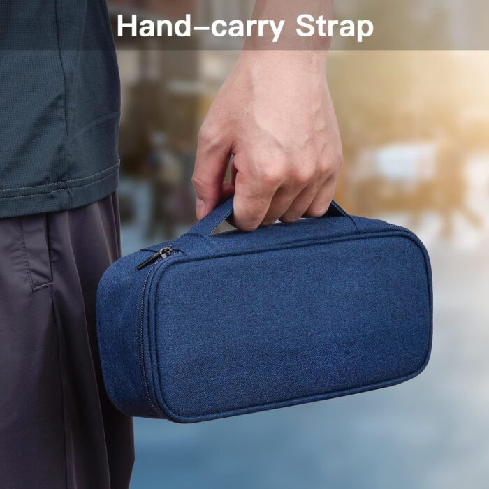 Portable Cable Electronic Accessories Storage Bag,Travel Gadgets Storage Case Cable Organizer Pouch Compatible for Charger USB Cables SD Memory Cards Earphone Flash Hard Drive Phone Power Bank - Image 5