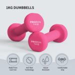 PROIRON Neoprene Dumbbells Weights Exercise & Fitness Dumbbells in 1kg 1.5kg 2kg 3kg 4kg 5kg 8kg 10kg Pair - Image 2