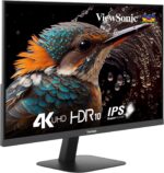ViewSonic VA2708-4K-MHD, 27 inch, 4K UHD, 60Hz, 4ms, HDR10 Delivers Stellar Contrast and Color Accuracy, Dual HDMI and DisplayPort inputs