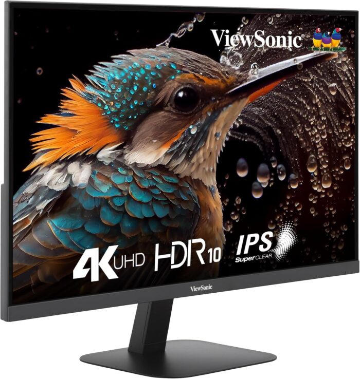 ViewSonic VA2708-4K-MHD, 27 inch, 4K UHD, 60Hz, 4ms, HDR10 Delivers Stellar Contrast and Color Accuracy, Dual HDMI and DisplayPort inputs