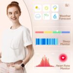 ZKCREATION Smart Watch for Men Women Call Answer/Dial Watch Digital Fitness Smartwatch for Android iOS Touch Screen Blood Pressure Watch Activity Tracker with Heart Rate Sleep Monitor (Rose Gold) - Image 4