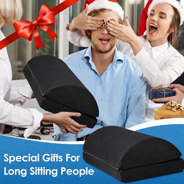 Adjustable Foam Foot Rest for Under Desk at Work, Under Desk Footrest Ergonomic Foam Foot Rest Desk Foot Cushion for Office, Work, Gaming, Computer, Gift, Office Accessories Back & Hip Pain Relief - Image 6