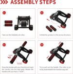 PROIRON AB Roller AB Wheel, 4 Wheels Foldable Ab Roller Wheel Exercise Equipment Innovative Ergonomic Noise-Free Abdominal Roller with Anti-Slip Handles for Abs&Core Workout - Image 5