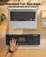 ProtoArc Foldable Keyboard with Touchpad, XK01 TP Folding Portable Keyboard, Full Size Keys, Large Trackpad Bluetooth Travel Keyboards for iPad Laptop PC Tablets -Black - Image 5