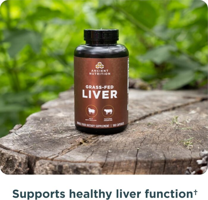 Organ Supplements by Ancient Nutrition, Grass-Fed and Wild Organ Complex Capsules, Beef & Lamb Liver, Supports Healthy Blood, Gut, and Liver, 180 Ct - Image 4