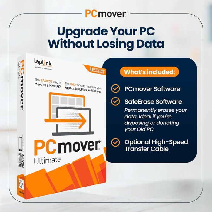 Laplink Software PCmover Ultimate 11 | Moves Your Applications, Files and Settings from an Old PC To a New PC. | Includes Ethernet Cable | 1 Use - Image 4