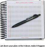 Fitlosophy Fitbook: Fitness Journal And Planner For Workouts, Weight Loss And Exercise, Black Single (12-Week), 16.5 X 14.5 - Image 3