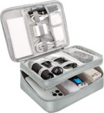 Travel Electronics Organizer, Double Layer Waterproof Cable Organiser Bag for Electronic Accessories, Universal Carry Bag for Charger, Phone, Hard Drive, Cord, Tablet (Grey) - Image 8