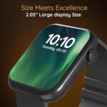Smart watch for Men, Women - Jet Black | Pebble Blaze 2.05 Infinite Amoled Display Fitness Tracker, BT Calling, Zen Mode, Multi Sport Modes | Heart Rate Monitor, Step Pedometer, Voice Assistant - Image 2