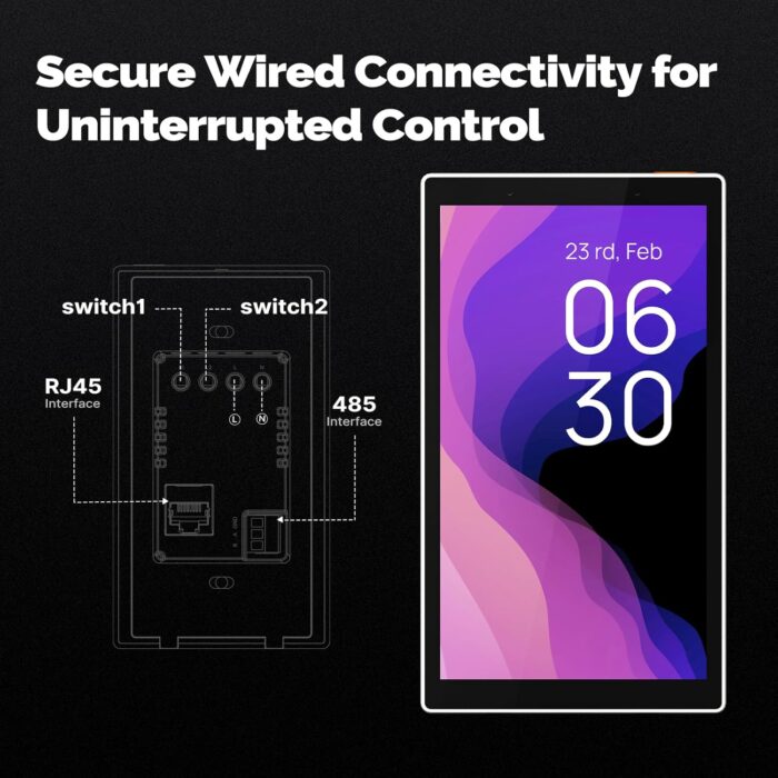 MOES Smart Home Touchscreen Control(1-Switch Panel), In-wall Smart Panel with Alexa Built-in, Compatible with Smart Life devices, Manage and Control Home Devices and Scenes with Touch and Voice - Image 7