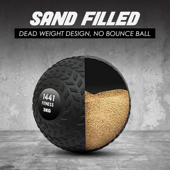 1441 Fitness Z Grip Slam Ball - Weighted 2 Kg to 30 Kg for CrossFit, Strength Training, Cardio Exercise - Non-Bouncing Medicine Ball for Core Workouts - Image 5