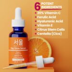 Seoul Ceuticals Korean Skin Care - 20% Vitamin C Hyaluronic Acid Serum + CE Ferulic Acid Provides Potent Anti Aging, Anti Wrinkle Korean Beauty 1oz - Image 5