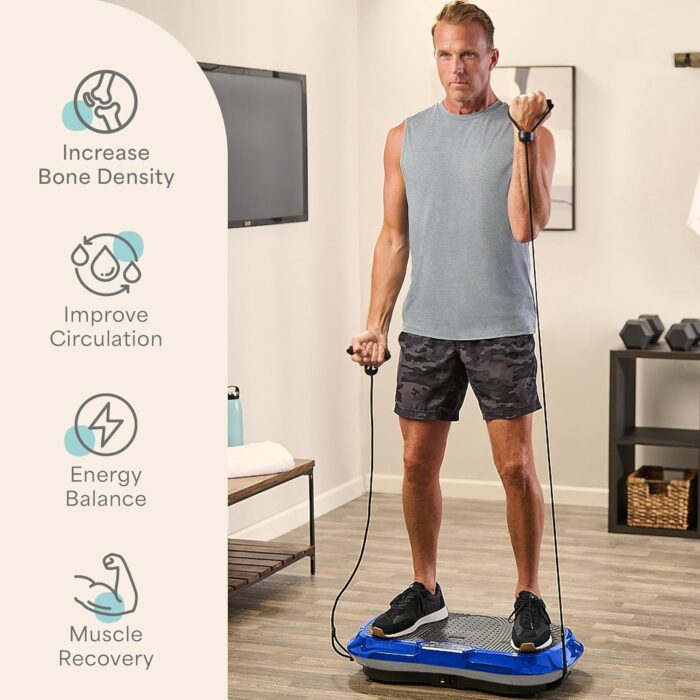 LifePro Vibration Plate Exercise Machine - Whole Body Workout Vibration Fitness Platform w/ Loop Bands - Home Training Equipment for Weight Loss & Toning - Image 3