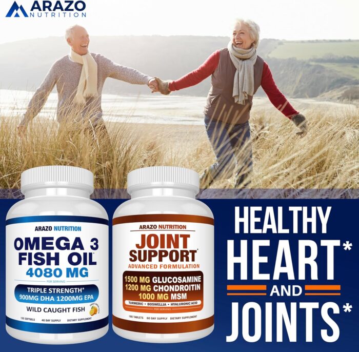 Arazo Nutrition Omega 3 Fish Oil 4,080mg - High EPA 1200mg + DHA 900mg Triple Strength Burpless Capsules (120 Count) - Image 7