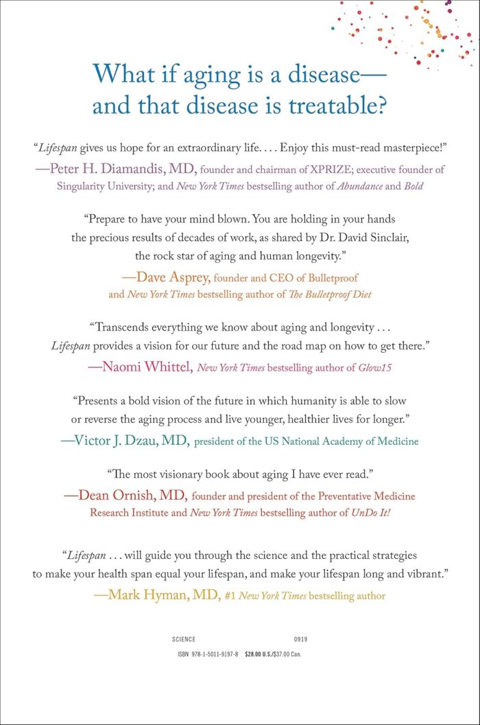 Atria Books Lifespan: Why We Age--And Why We Don't Have to - Image 2