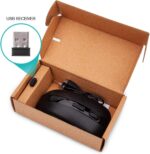 Rii RM200 Wireless Mouse, 5 Buttons Rechargeable Mouse, with Colorful LED Lights Game Computer Mice-Black - Image 4