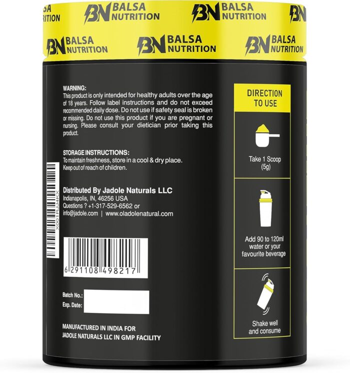 Balsa Nutrition Creatine Monohydrate Powder- 300g, 5g Per Serving (Unflavored) | Supports Muscle Strength, Workout & Performance Recovery, Produce Energy, Immune Booster | Non- GMO - Image 9