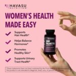 HAVASU NUTRITION Saw Palmetto + Biotin Supplement | DHT Blocker Hair Health Vitamins Capsule| Women with PCOS or Post-Partum Hair Loss | 60 Vegan Biotin Vitamins to Help Support Hair Health - Image 3