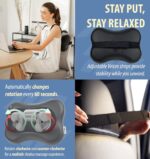 Zyllion Shiatsu Back and Neck Massager - 3D Kneading Deep Tissue Massage Pillow with Heat for Muscle Pain Relief, Chairs and Cars - Black (ZMA-13-BK) - Image 5