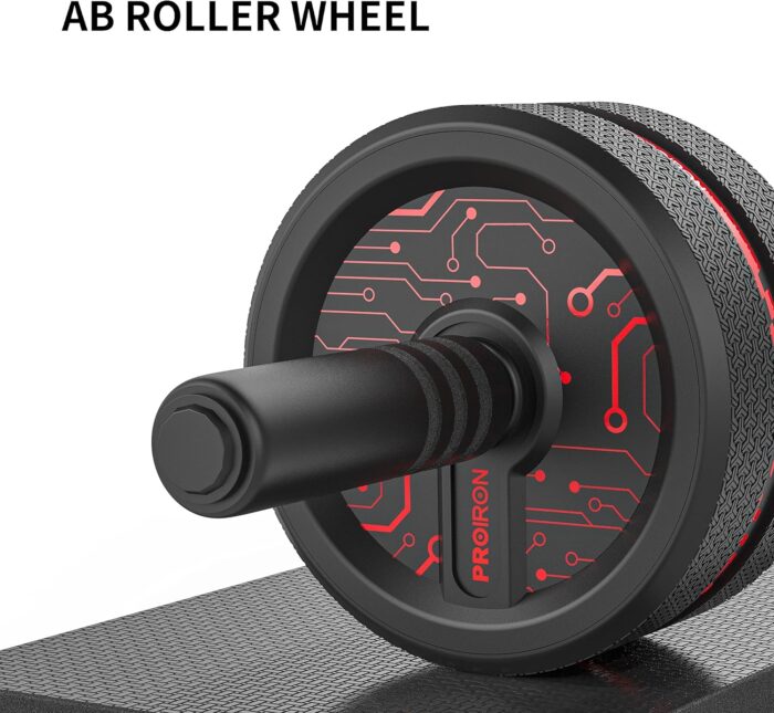 PROIRON Ab Roller Wheel, Ab Wheel Exercise Equipment for Core Workout with Anti-Slip Handles Abdominal Exercise for Home Gym Fitness Equipment with Knee Pad - Image 2
