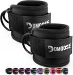 DMoose® Ankle Straps for Cable Machines - One Size Fit with Premium Padding, Glute Kickback Ankle Strap for Women & Men, Cable Attachments for Gym, Booty Workouts, Leg Extension & Hip Abductors