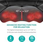 Nekteck Shiatsu Neck and Back Massager with Soothing Heat, Electric Deep Tissue 3D Kneading Massage Pillow for Shoulder, Leg, Body Muscle Pain Relief, Home, Office, and Car Use - Image 4