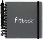 Fitlosophy Fitbook: Fitness Journal And Planner For Workouts, Weight Loss And Exercise, Black Single (12-Week), 16.5 X 14.5