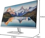 HP M32f Ultraslim Monitor 31.5 Inch, Full HD 1080p, 7ms Response Time, 2x HDMI, 1x VGA, Anti Glare, Blue Light Filter, Flicker Free, HP Eye Ease with Eye Safe Certification, Silver and Black - Image 8
