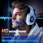 Garlo Wireless Gaming Headset with 7.1 Surround Sound & 60H+ Hrs, 2.4GHz/Wired/Bluetooth Gaming Headphones with USB and Type-c, RGB Over Ear Headphones for Pc, Ps4, Ps5, Switch, Laptop, Mobile, Mac - Image 5